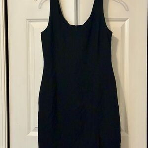 Vintage 90s Timeless Elegant Black Sleeveless Mini Dress semi formal